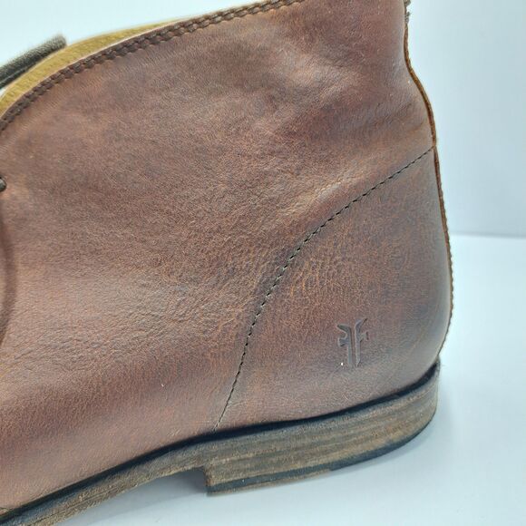 Frye Phillip Chukka Boots Mens Size 12 Brown Leather Lace Up Ankle Boots main image 8